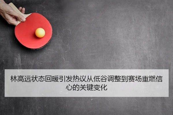 林高远状态回暖引发热议从低谷调整到赛场重燃信心的关键变化